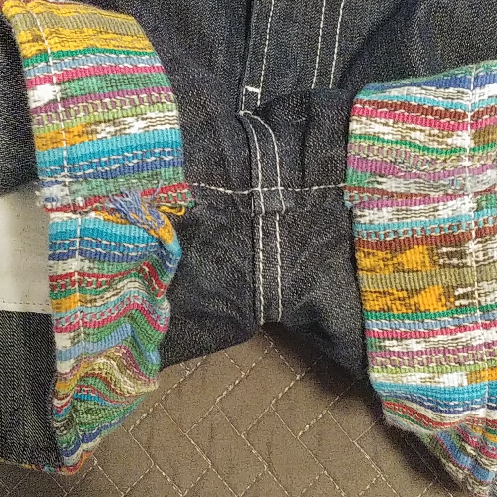 Earthbound Patterned Jean Shorts - Picture 4 of 4